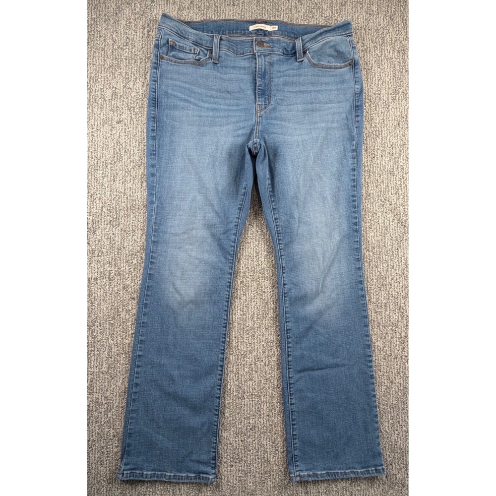 Levi's Classic Bootcut Jeans Women 16W Blue Medium Wash Stretch Denim A1662-0000